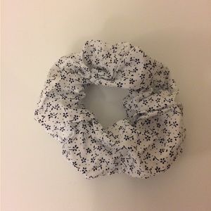 $4 Add-On New Hair Scrunchie Ponytail Elastic Hair Accessory White Black Floral